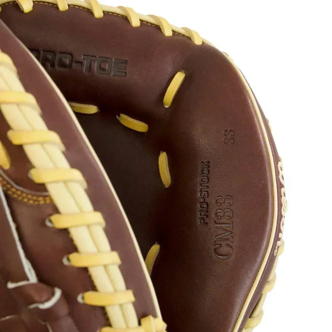 Wilson A2000 CM33 "Ole' Hickory" 33" Baseball Catcher's Mitt: Dark Brown and Blonde