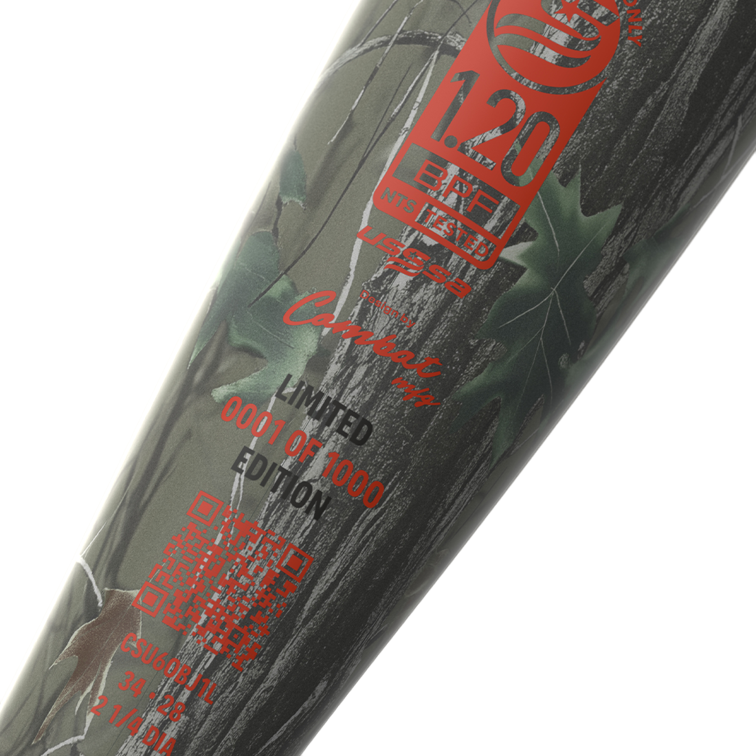 Combat MFG Spec-CR1 Outdoor Series Bradley Jones Signature 1PC 12.75" Loaded USSSA Slowpitch Softball Bat: CSU6OBJ1L