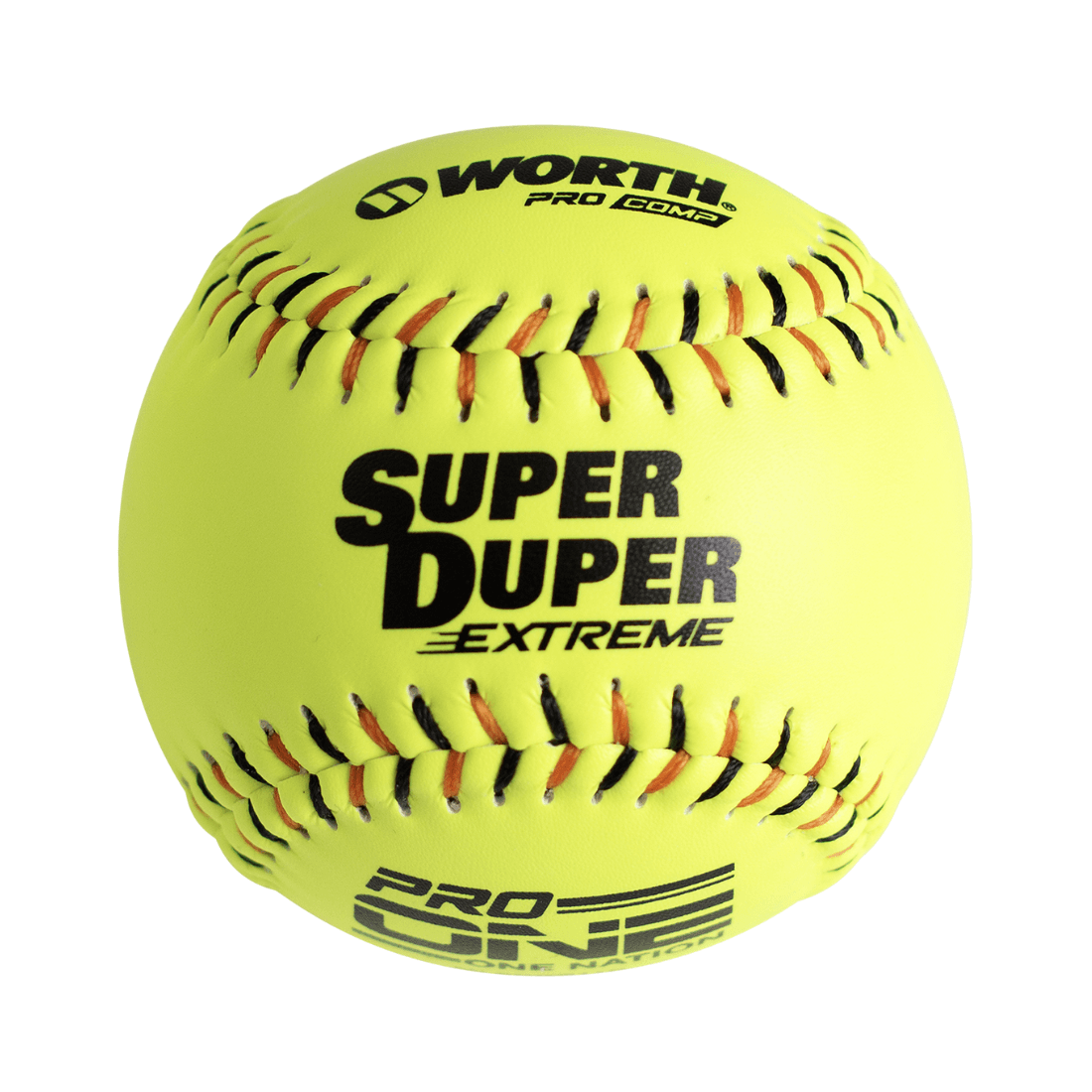 Shop Worth 12" One Nation Super Duper Extreme Slowpitch Softballs (One Dozen):MLSDOB12C at Headbanger Sports