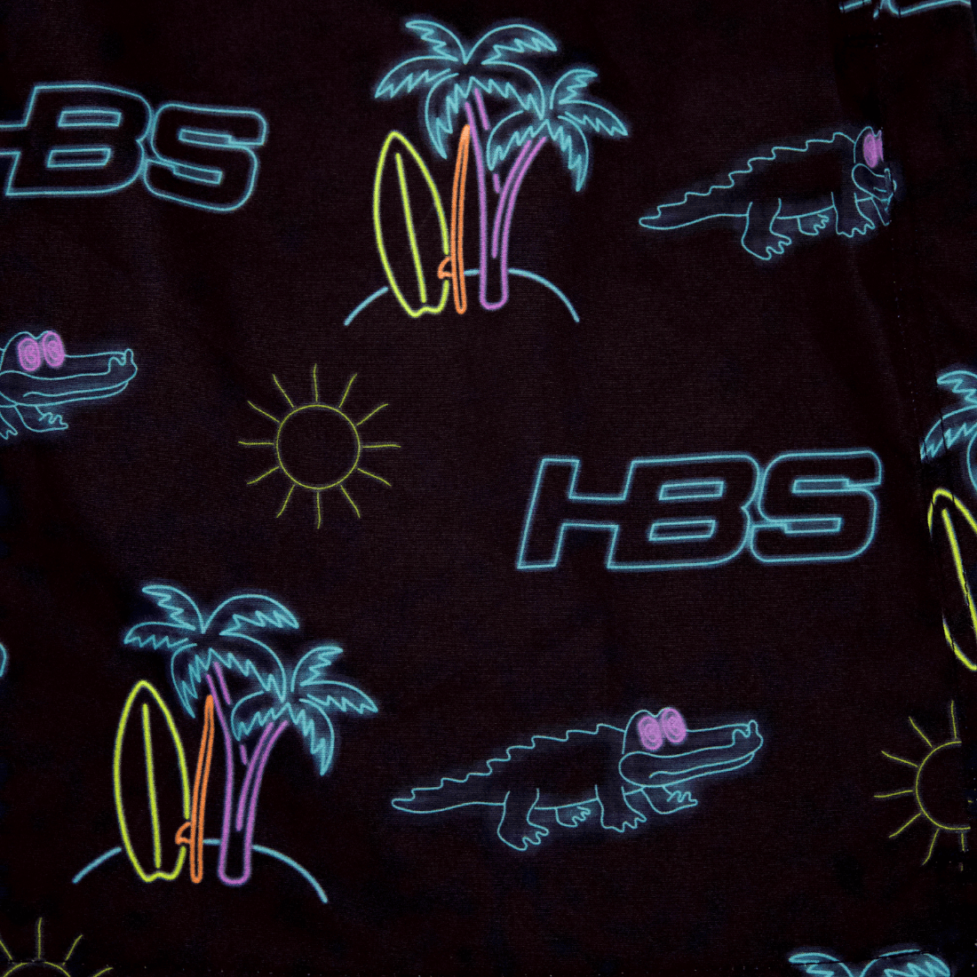 'Neon Summer' HB Sports Lifestyle Shorts: 6" Inseam
