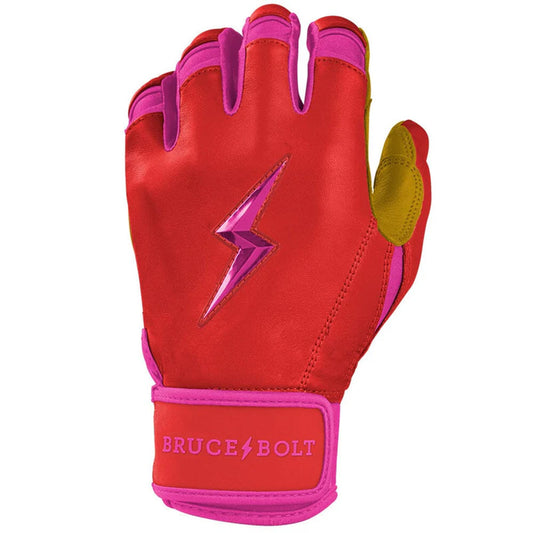 Bruce Bolt Harrison Bader Signature Series Short Cuff Batting Gloves: Pink