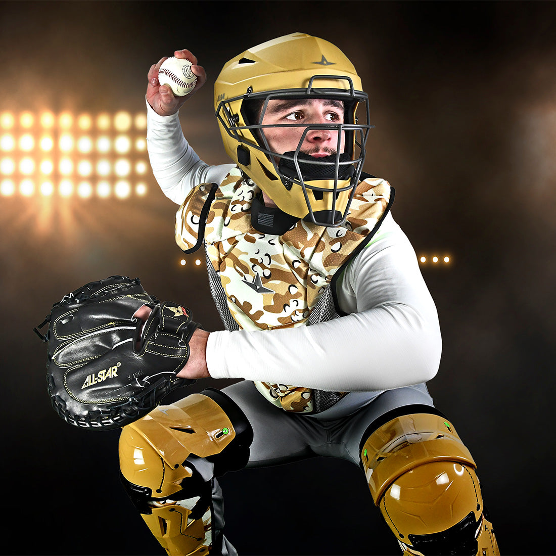 all-star mvp pro catcher helmet deflexion shock hammock baseball