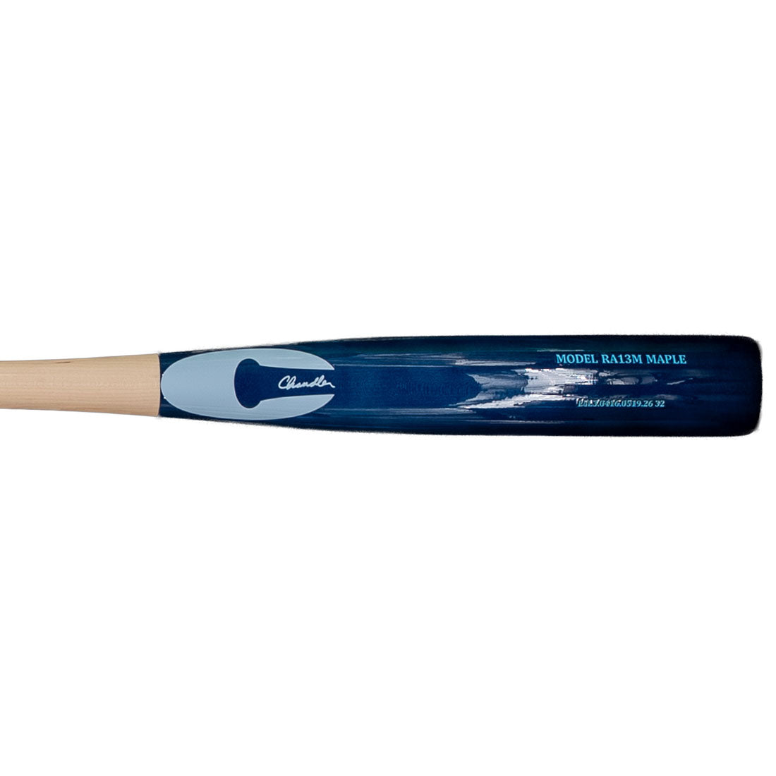 Chandler RA13M Performance Cut Balanced Maple Wood Baseball Bat: Natural/Navy