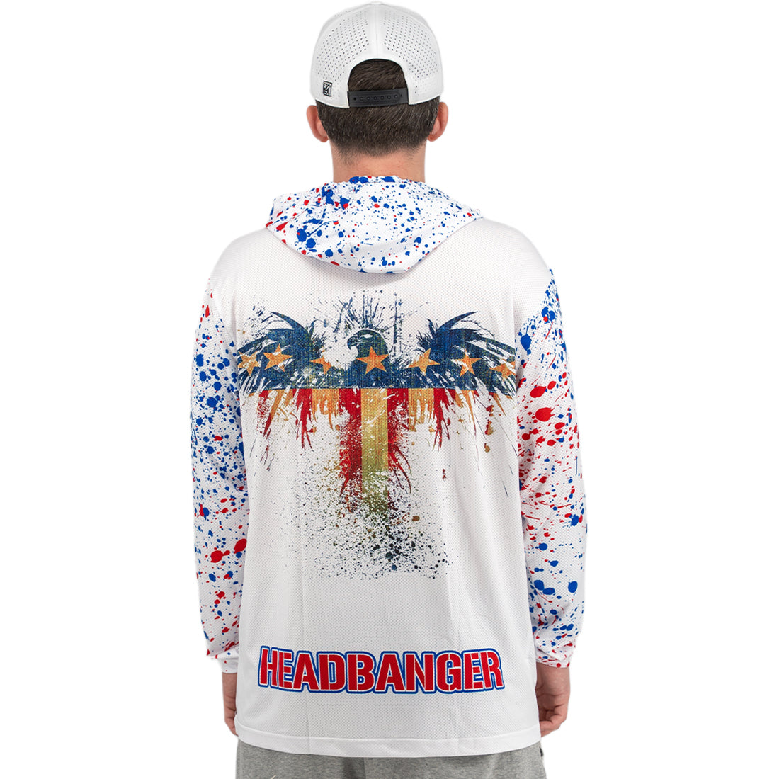 Headbanger Sports Exclusive Micro Mesh Long Sleeve Patriotism Lightweight Hoodies