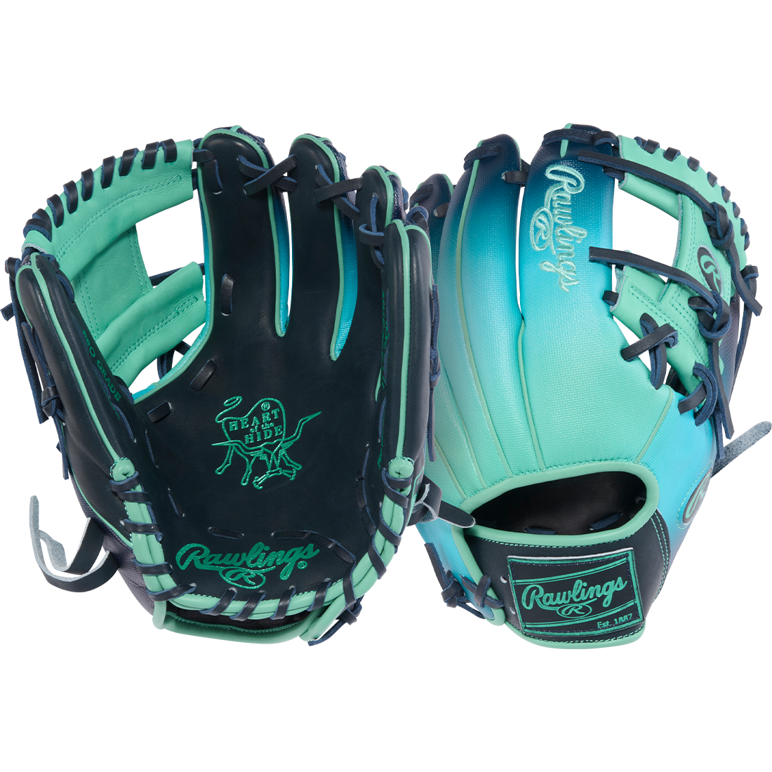 Rawlings Heart of the Hide Fun Burst 2.0 Contour Fit 11.5" Infield Baseball Glove:PROR204-2NN