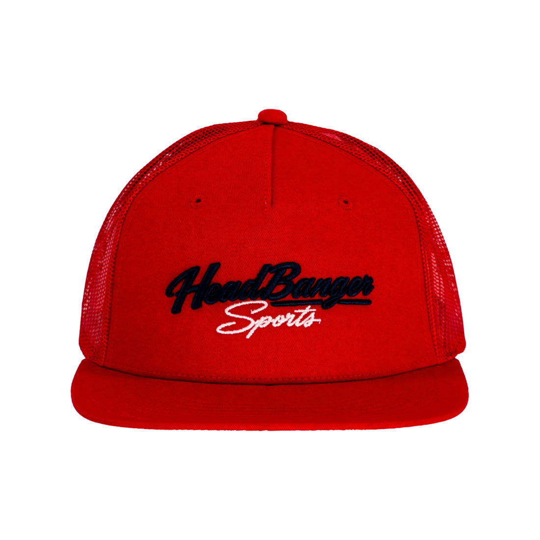 - Headbanger Sports GB452F Five-Panel Trucker Snapback Hat with embroidered logo