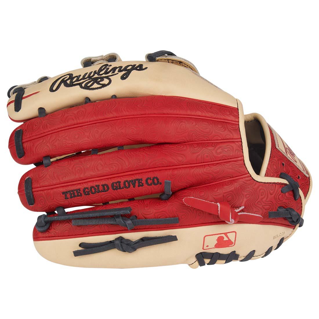 Rawlings Heart of the Hide PROR3039-6CS 12.75" Outfield Baseball Glove – Blonde/Red/Black, Pro H-Web, R2G quick break-in
