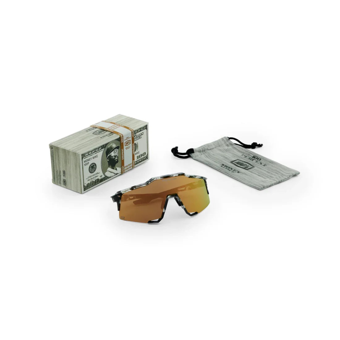 Shop 100% SPEEDCRAFT XS Money Mike 3 Polished Black Tortoise - HiPER 24K Gold Mirror Lens at Headbanger Sports