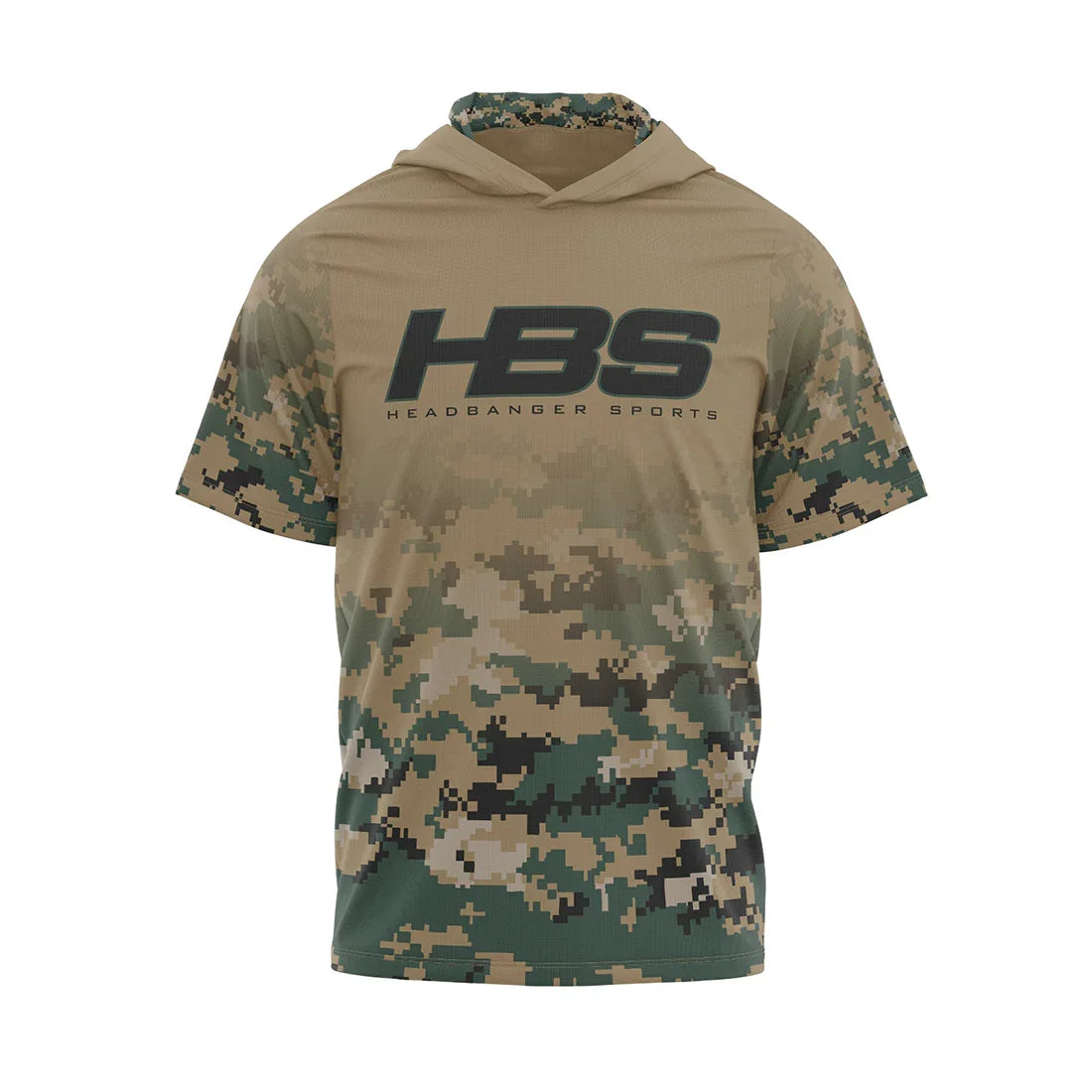 Headbanger Sports Exclusive "Military Worlds" Camo Lightweight Mesh Short Sleeve Hoodies