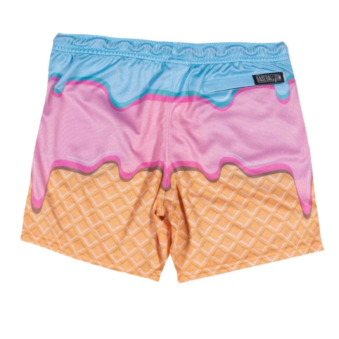Baseballism Flag Man Ice Cream Sundae Air Mesh Shorts - Youth