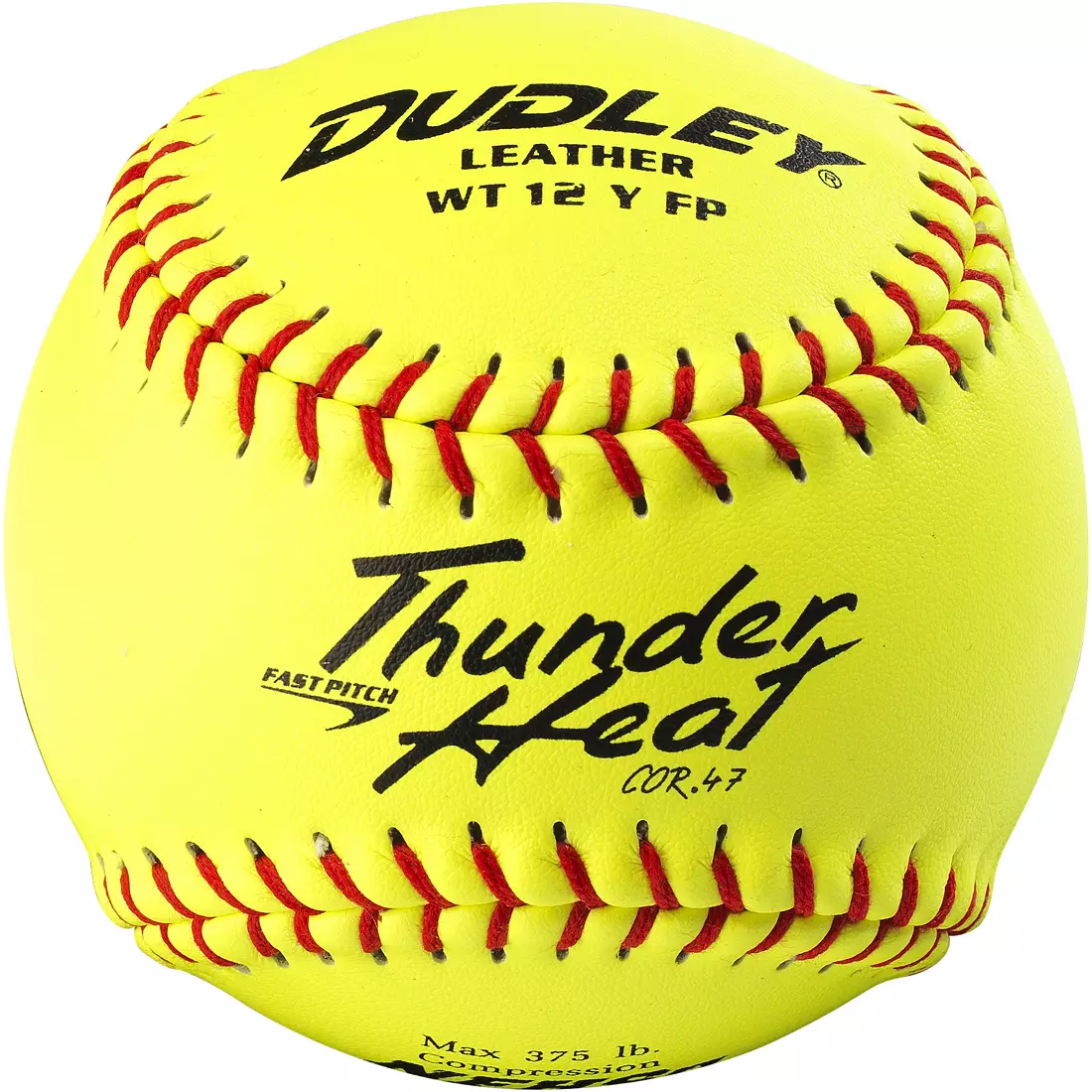 Dudley 12" NFHS Thunder Heat Fastpitch Softballs (1/2 Dozen): 4D147WR