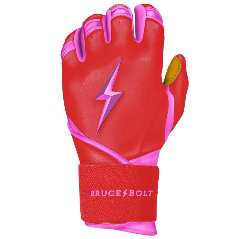 Bruce Bolt PREMIUM PRO BADER Series Long Cuff Batting Glove Pink HB