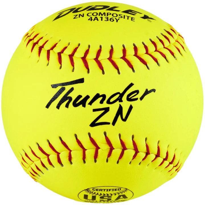 Dudley Thunder ZN .44/375 12" USA/ASA Slowpitch Softballs (DOZEN) 4A1