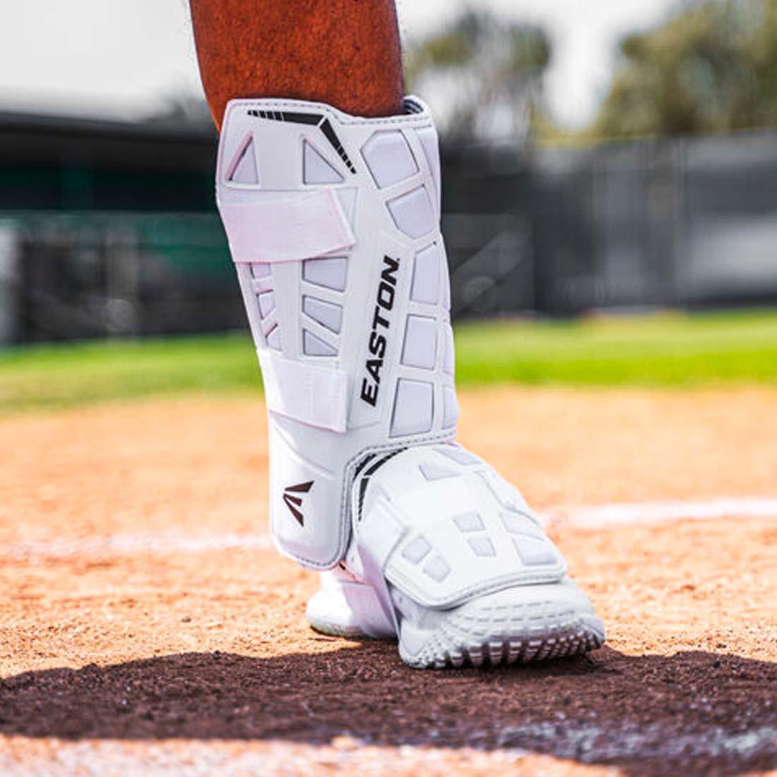 Easton Baseball/Softball Batter's Protective Leg Guard: White