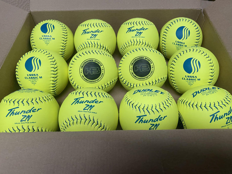 Dudley Thunder ZN 12" Classic M USSSA Slowpitch Softballs (DOZEN) HB Sports Inc.