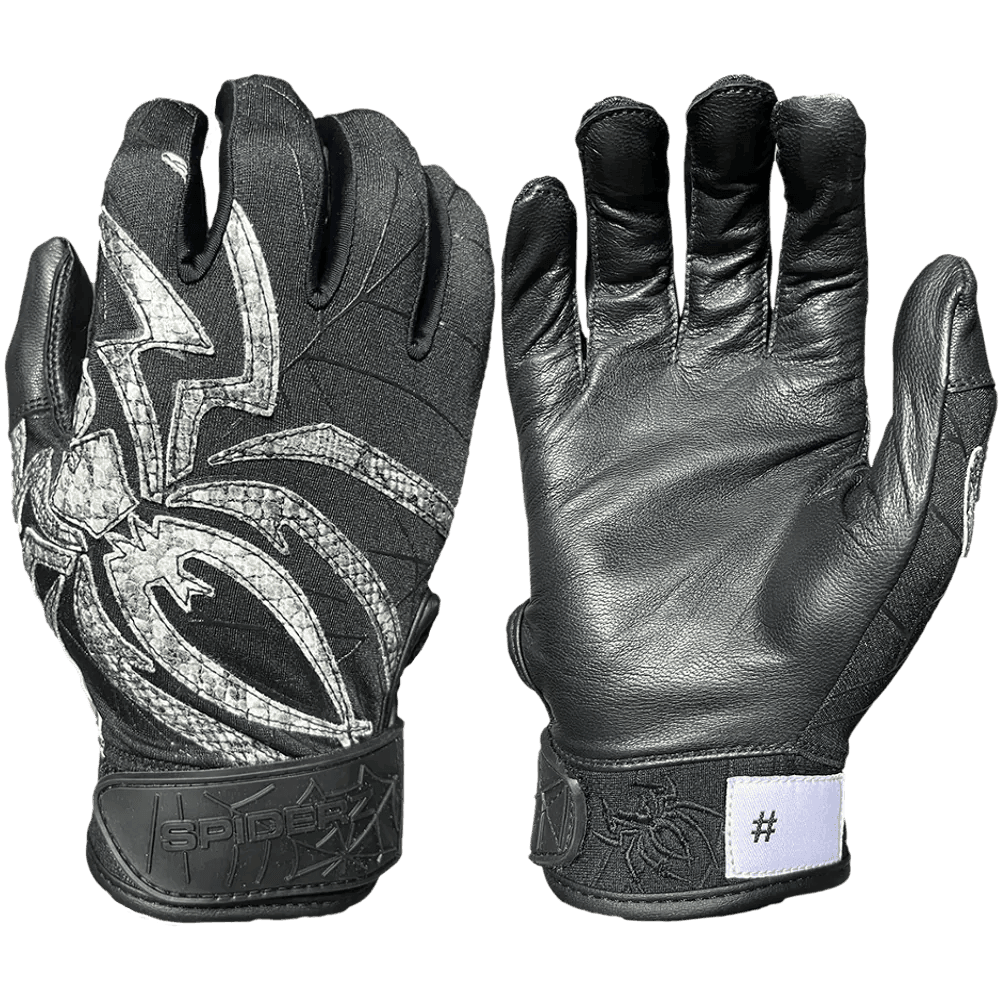 Limited Edition Spiderz PRIZM Batting Gloves: Black Mamba