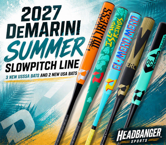 2027 DeMarini Summer Slowpitch Line- Twisted Mistress, Island Kings, El Mero Mero, Flipper, and Mercy