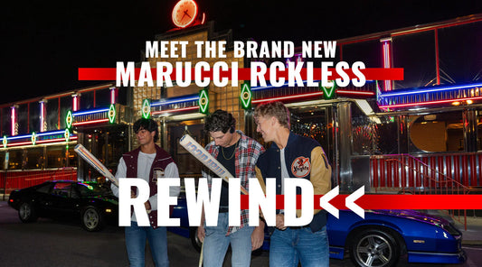 Explore Marucci’s limited-edition RCKLESS Rewind lineup: Composite USSSA (-10/-8/-5), Hybrid BBCOR, and One-Piece Alloy BBCOR. Find the right bat.
