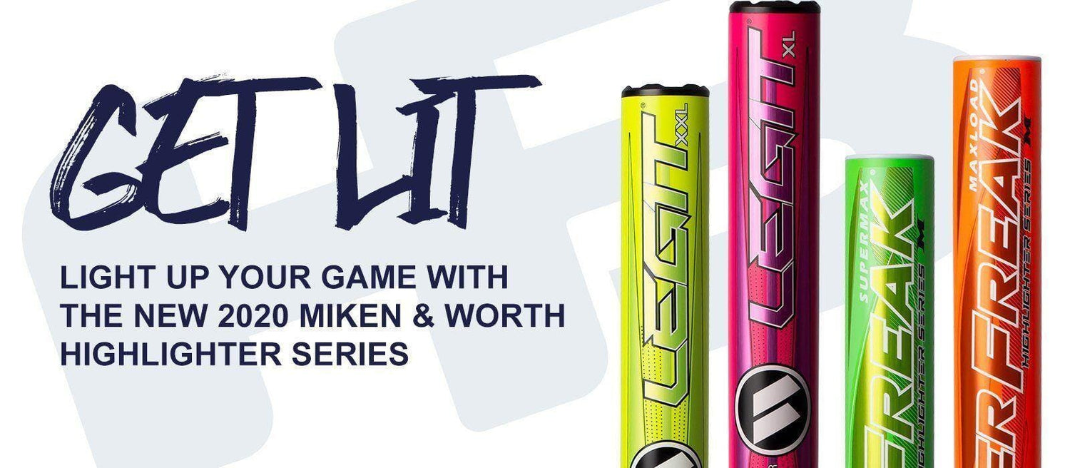 Miken and Worth Highlighter Series Softball Bats