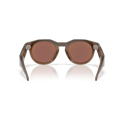Oakley Meta HSTN Glasses: Prizm Deep Water Polarized Lenses, Brown Smoke Frame