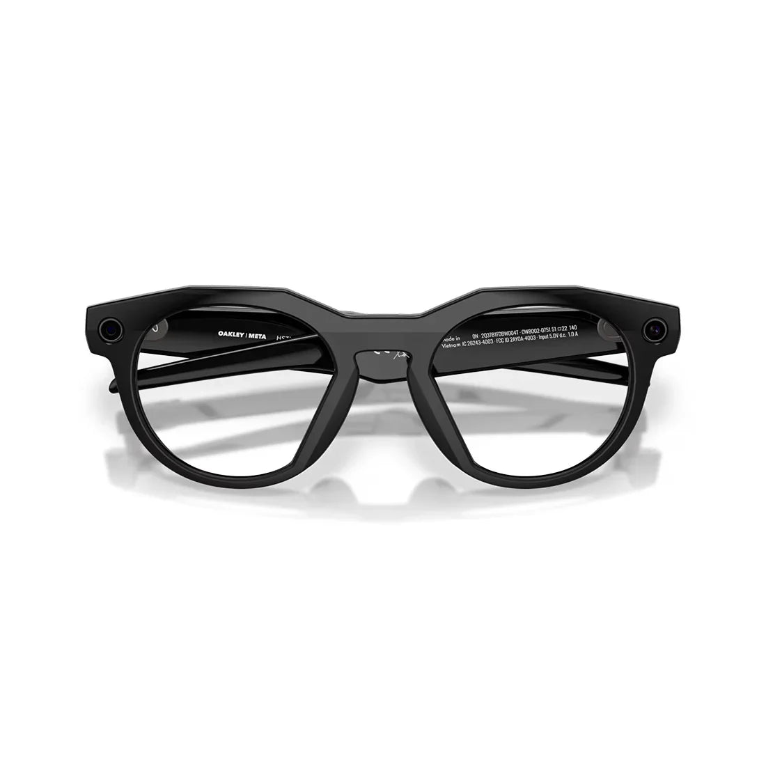 Oakley Meta HSTN Glasses: Clear Lenses, Black Frame