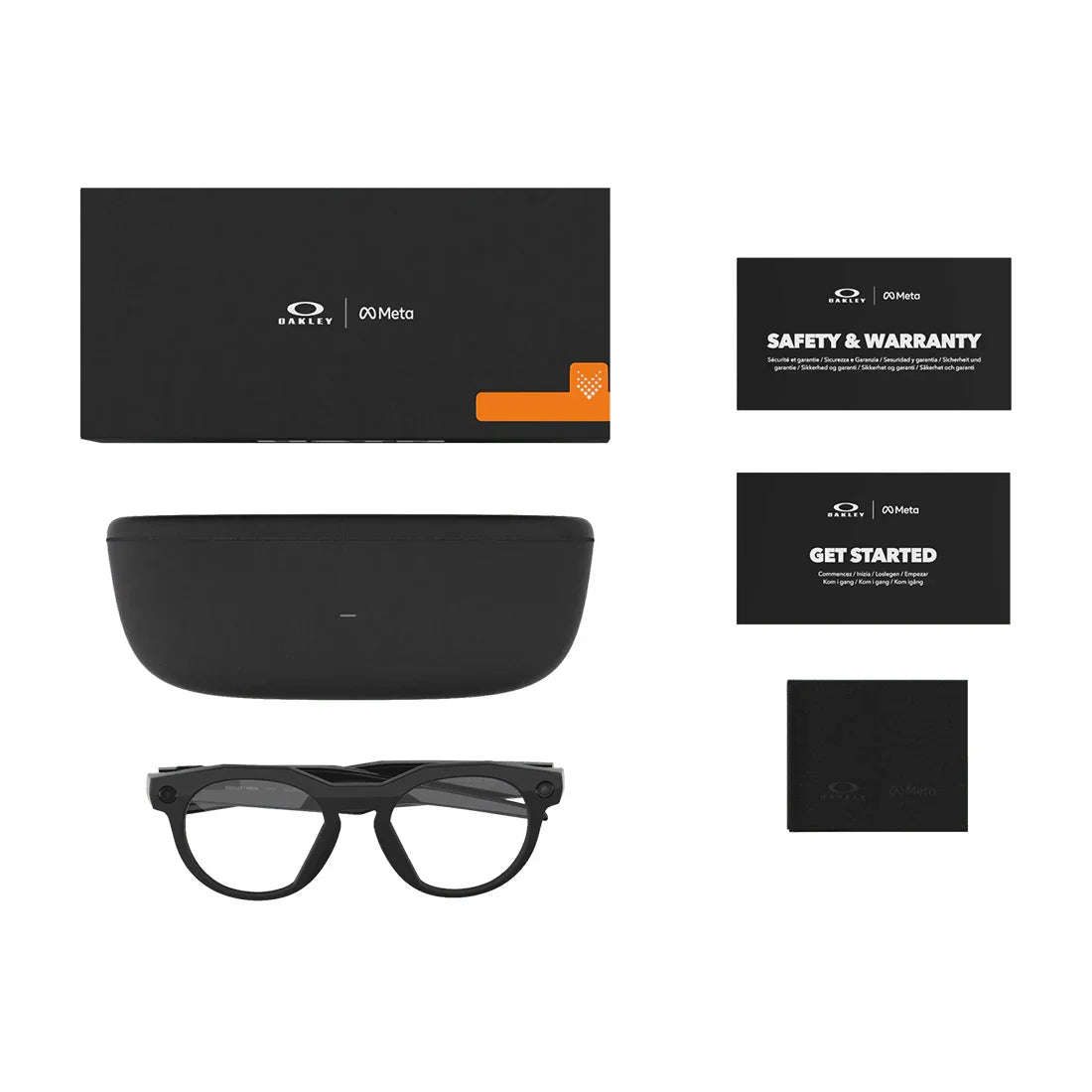 Oakley Meta HSTN Glasses: Clear Lenses, Black Frame