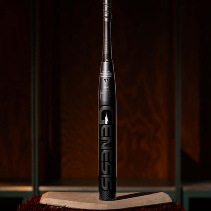 Genesis Adam Ussery barrel close up showing black finish and gold Genesis graphics