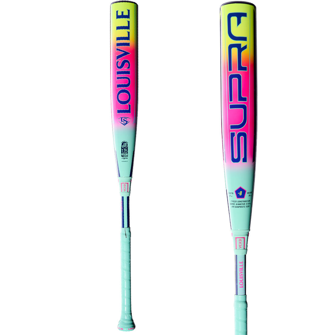 2027 louisville slugger supra -8 usssa baseball bat 2 3/4 barrel apx composite
