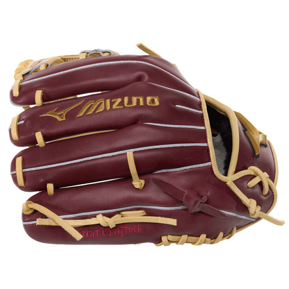 Maroon and Blonde Mizuno Pro Select 11.75" Infield Baseball Glove on a white background