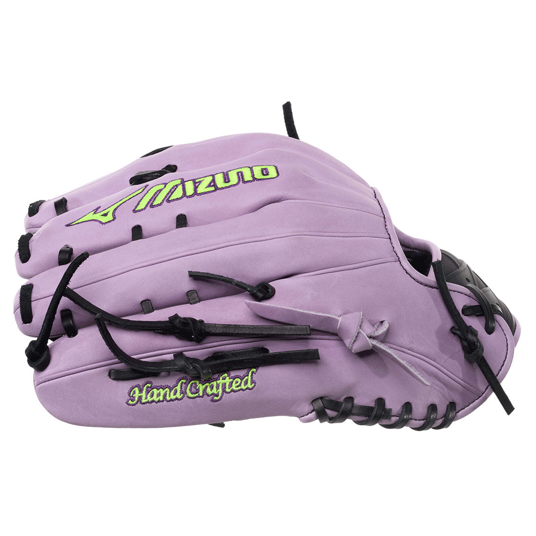 Mizuno Pro Select DynaCage GPS-72DDC 12.75 inch outfield baseball glove Lavender on a white background