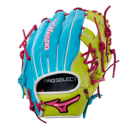 Back View of the hand stall and glove on a Mizuno Pro Select NEO 11.5" Infield Baseball Glove: GPSN-41