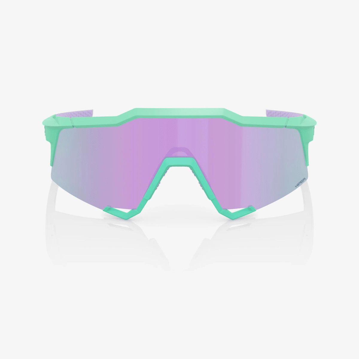 Shop 100% Speedcraft Sunglasses Soft Tact Mint - HiPER Lavender Mirror Lens