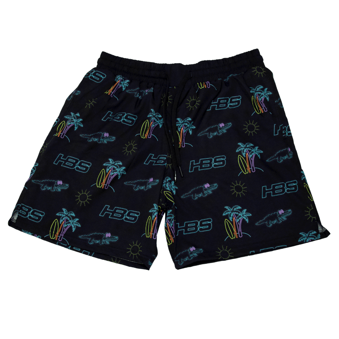 'Neon Summer' HB Sports Lifestyle Shorts: 6" Inseam