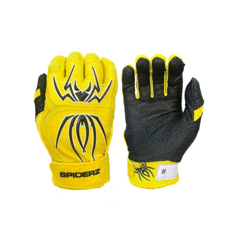 Shop the 2024 Spiderz ENDITE Batting Gloves Yellow / Black / White