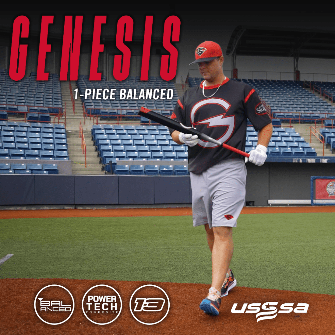 2024 Louisville Slugger Genesis 1 Piece USSSA Slowpitch Softball Bat