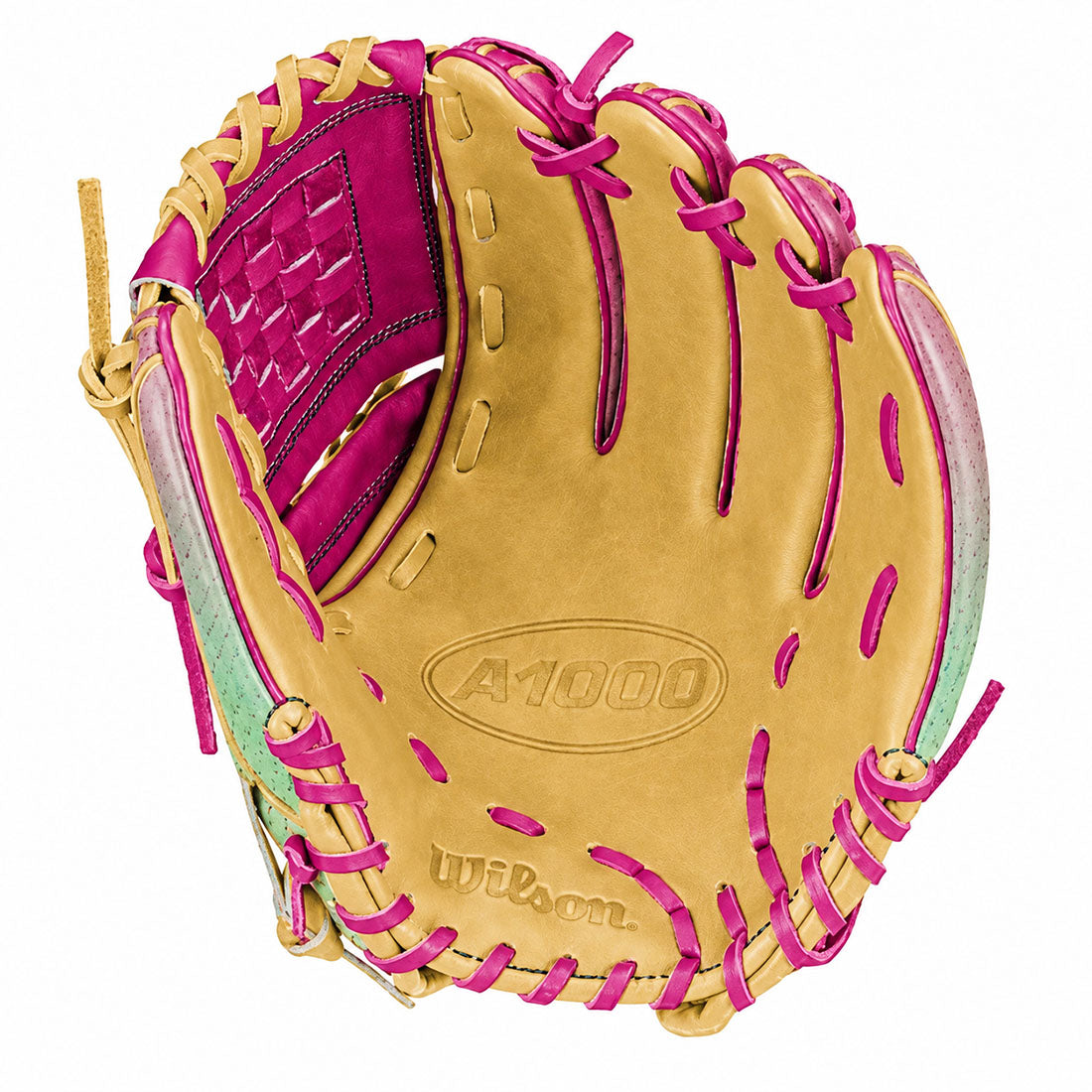 Wilson A1000 Sunset P12 Full Grain Leather palm view