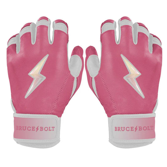 Bruce Bolt Bear Series Short Cuff Batting Gloves: Dusty Pink
