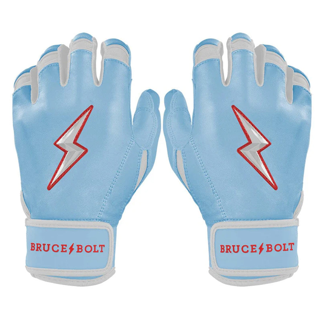 bruce bolt ian happ batting gloves baby blue short cuff leather