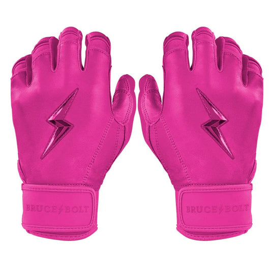 Bruce Bolt Max Clark Signature Series Short Cuff Batting Gloves: Pink