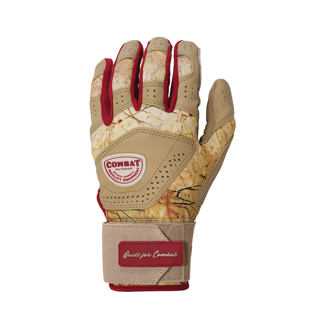 combat mfg cabretta sheepskin leather batting gloves long cuff