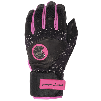 COMBAT MFG Cookie Jar Long Strap Batting Gloves: Black