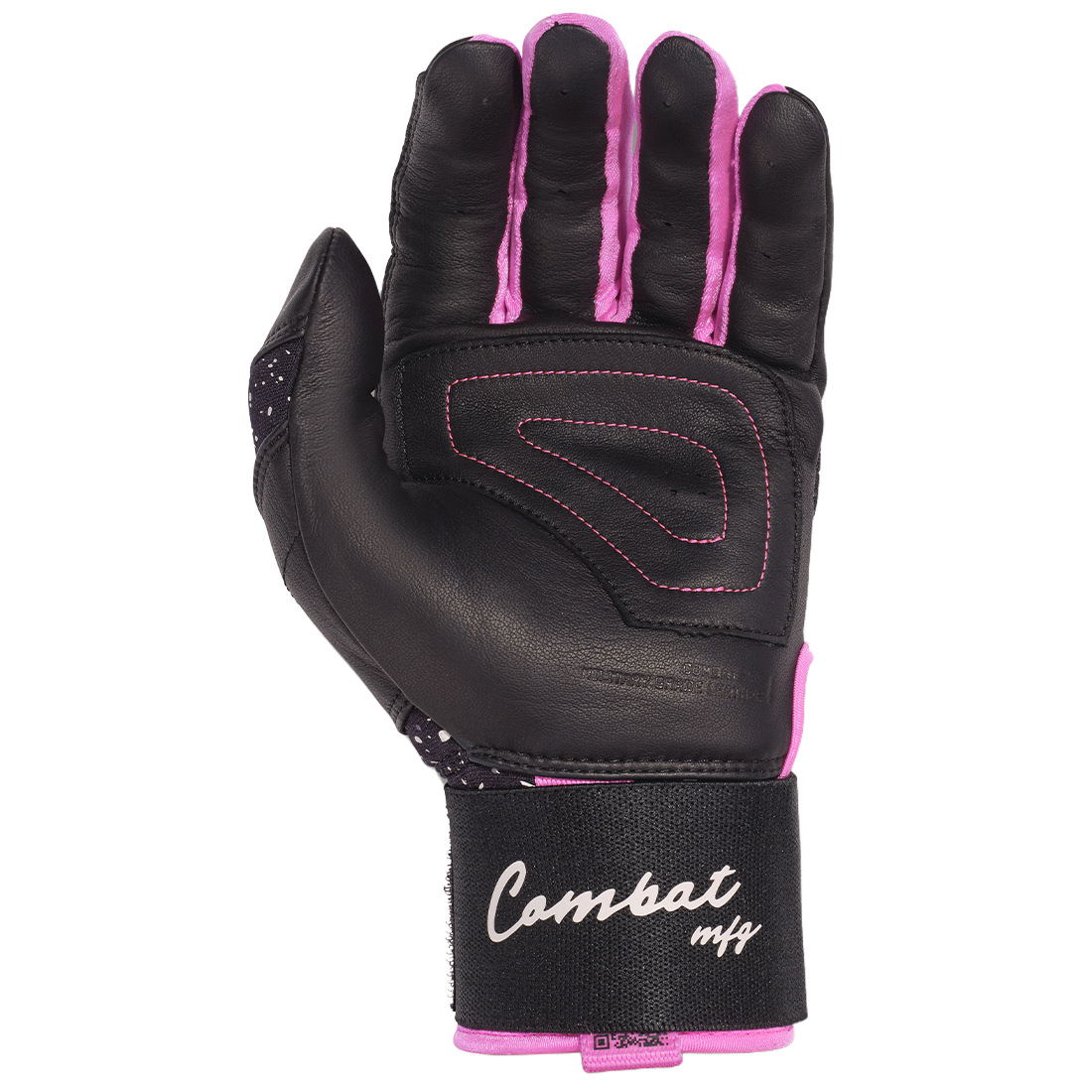 COMBAT MFG Cookie Jar Long Strap Batting Gloves: Black
