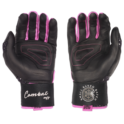 COMBAT MFG Cookie Jar Long Strap Batting Gloves: Black