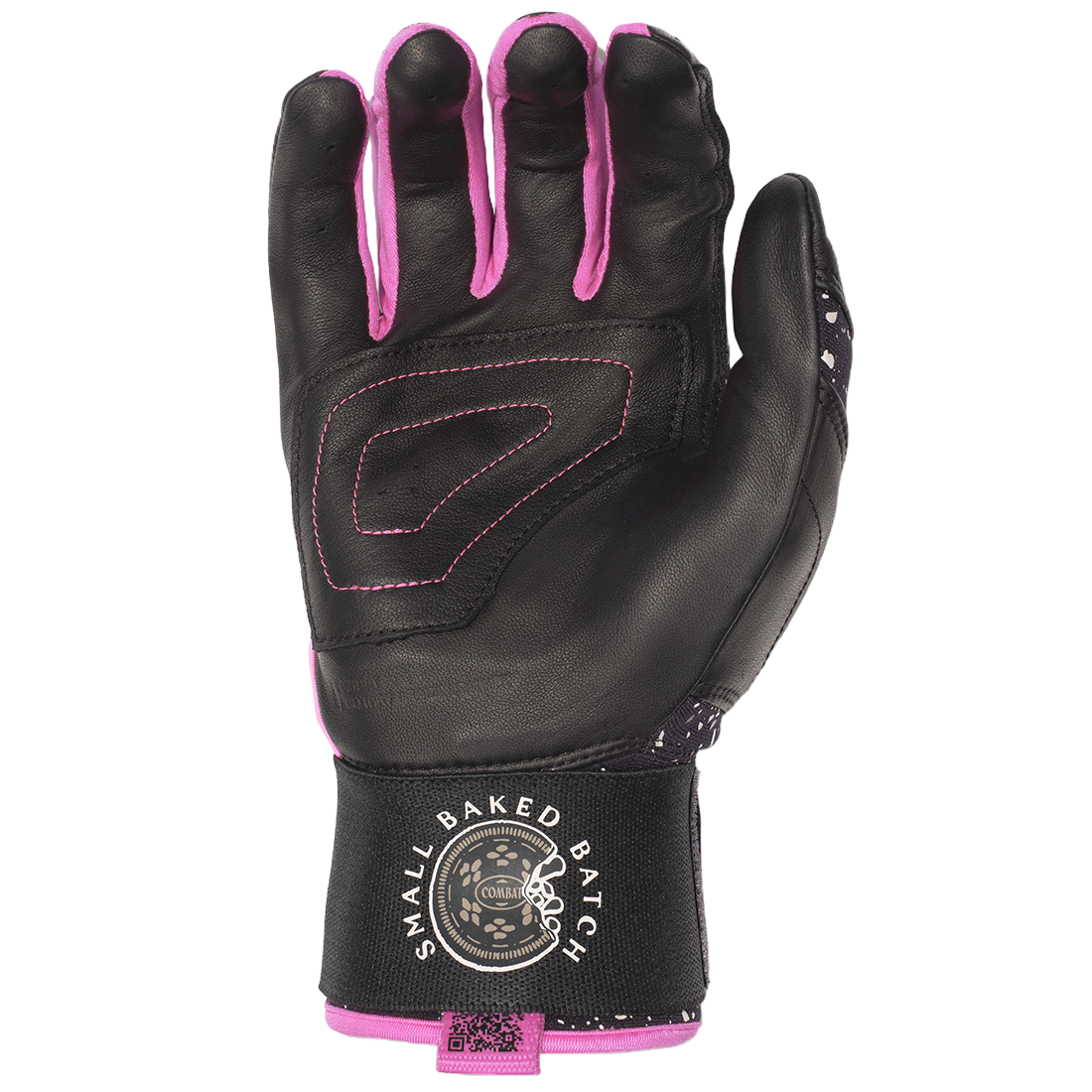 COMBAT MFG Cookie Jar Long Strap Batting Gloves: Black