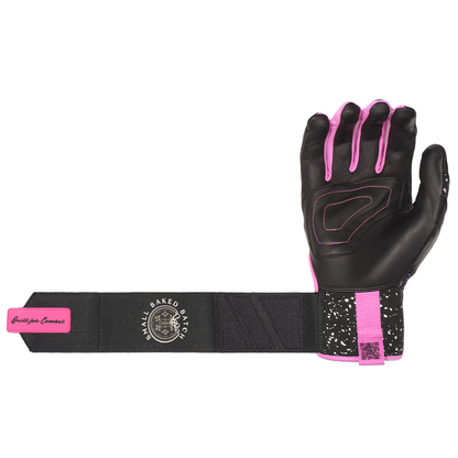 COMBAT MFG Cookie Jar Long Strap Batting Gloves: Black
