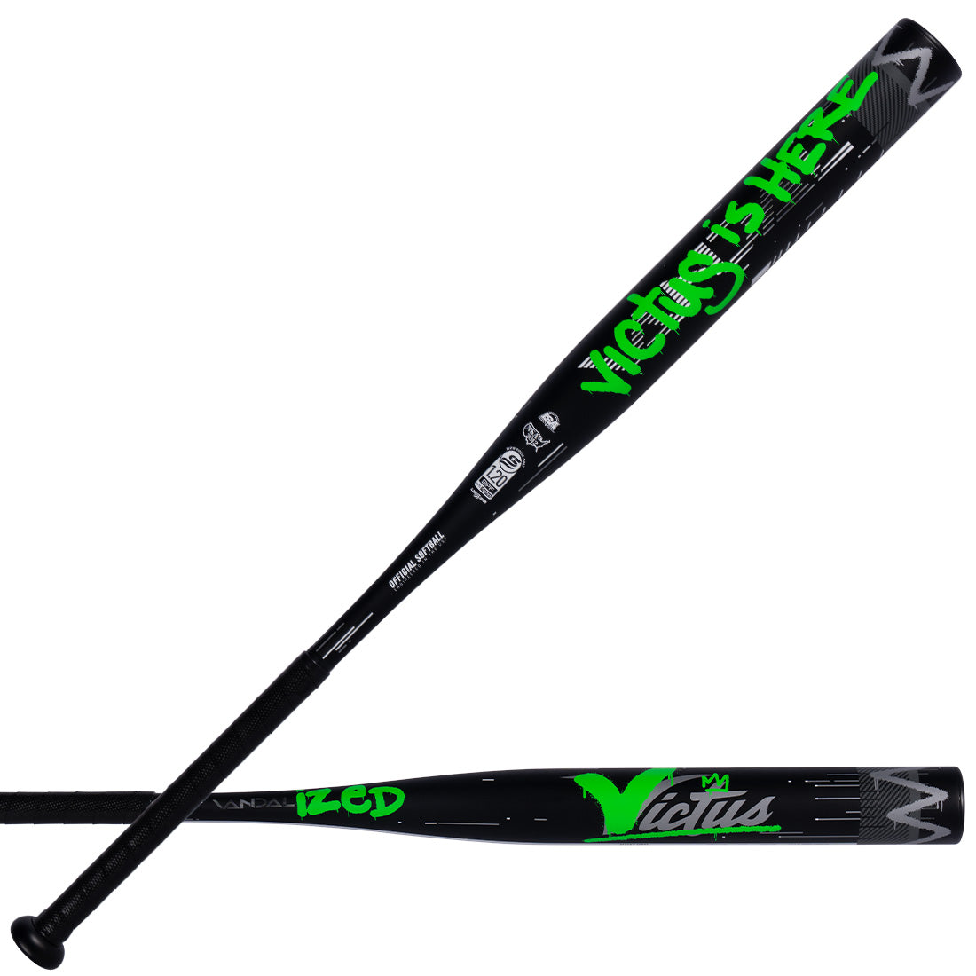 2026 Victus Vandalized Black 12.25" 1 PC USSSA Slowpitch Softball Bat: VSPVD21BU