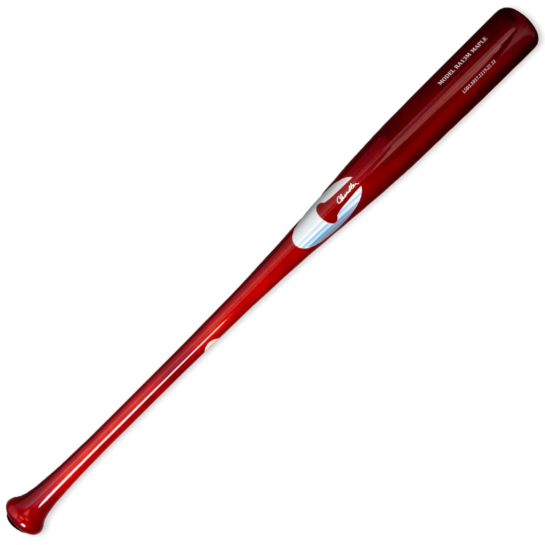 Chandler RA13M Performance Cut end loaded maple wood baseball bat long barrel expanded contact area