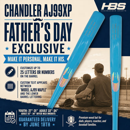 Chandler AJ99XP Customizable Father's Day Exclusive Wood Baseball Bat