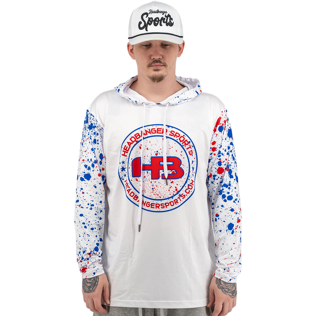 Headbanger Sports Exclusive Micro Mesh Long Sleeve Patriotism Lightweight Hoodies