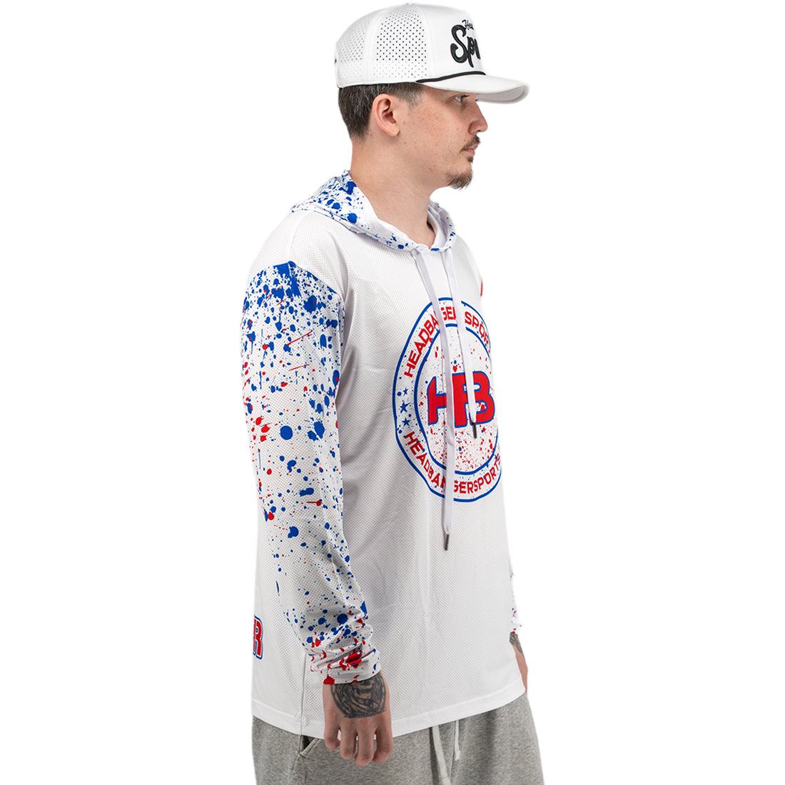 Headbanger Sports Exclusive Micro Mesh Long Sleeve Patriotism Lightweight Hoodies